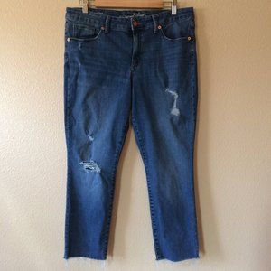 Mid Rise Jeans 14 Skinny Distressed Stretch Blue Denim Universal Thread